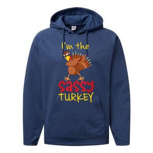 Funny Sassy Turkey Matching Family Group Thanksgiving Party Performance Fleece Hoodie