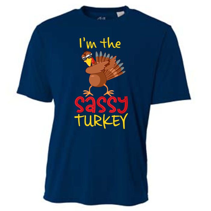 Funny Sassy Turkey Matching Family Group Thanksgiving Party Cooling Performance Crew T-Shirt