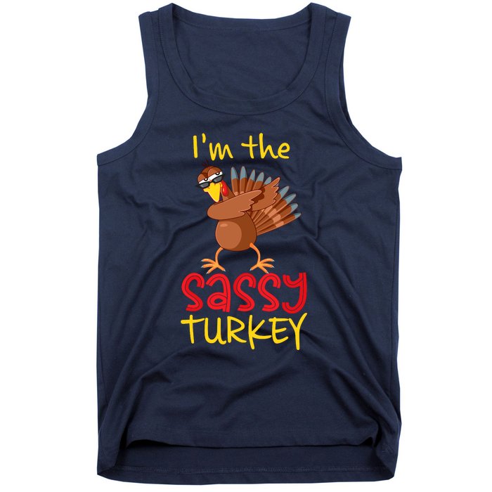 Funny Sassy Turkey Matching Family Group Thanksgiving Party Tank Top