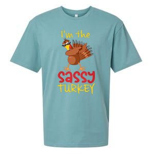 Funny Sassy Turkey Matching Family Group Thanksgiving Party Sueded Cloud Jersey T-Shirt