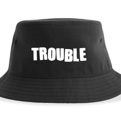 Funny Somebodys Trouble Matching Couple Family Shirts Sustainable Bucket Hat