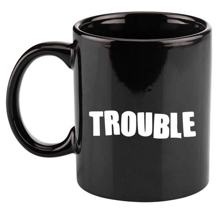 Funny Somebodys Trouble Matching Couple Family Shirts 11oz C Handle Ceramic Mug