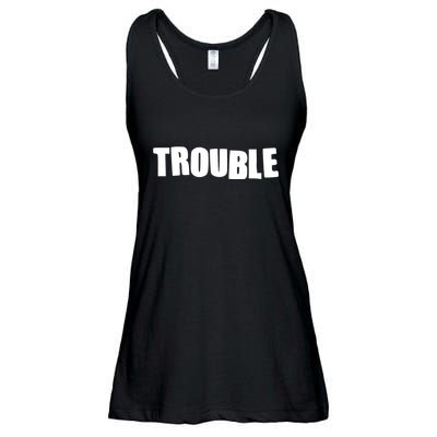 Funny Somebodys Trouble Matching Couple Family Shirts Ladies Essential Flowy Tank