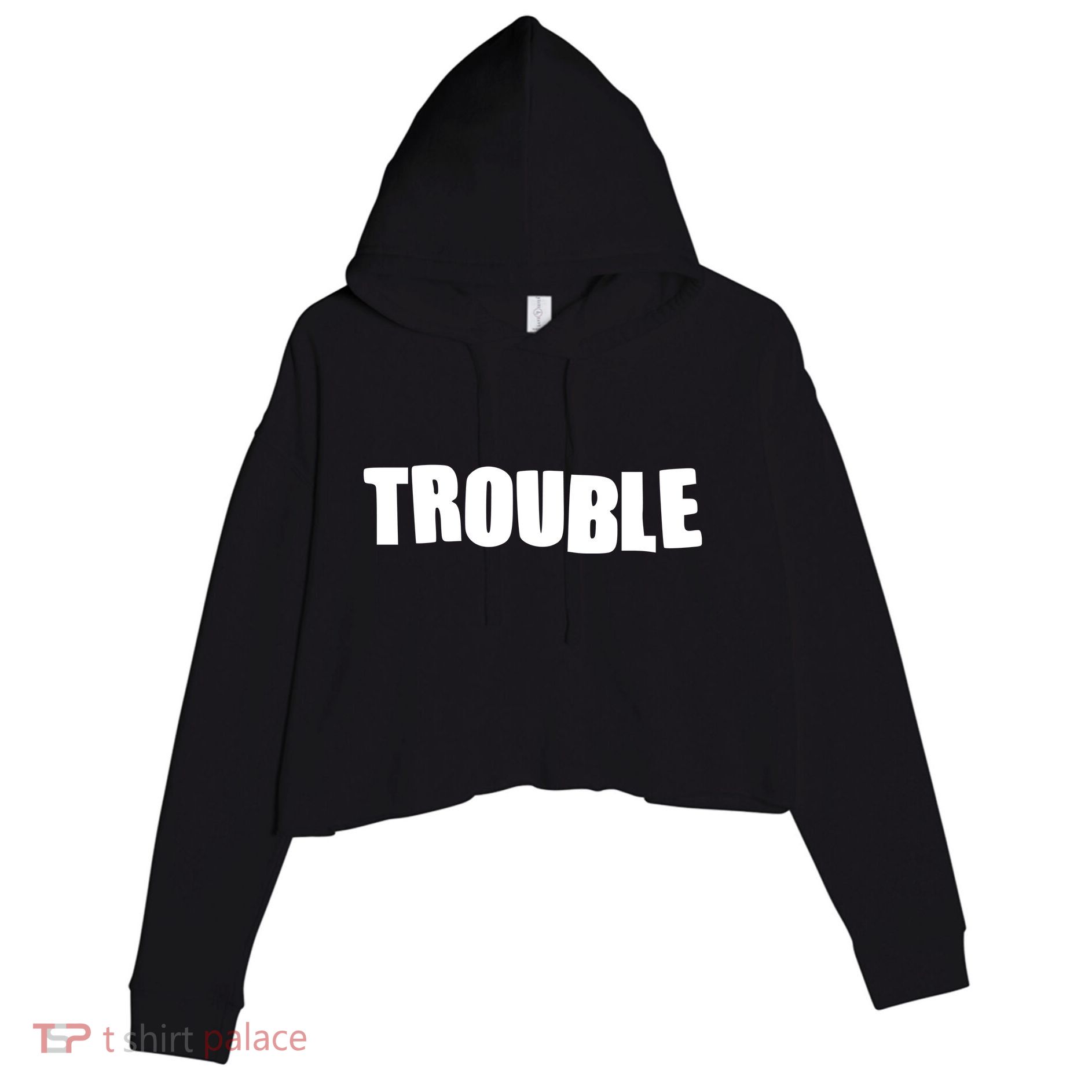 Funny Somebodys Trouble Matching Couple Family Shirts Crop Fleece Hoodie