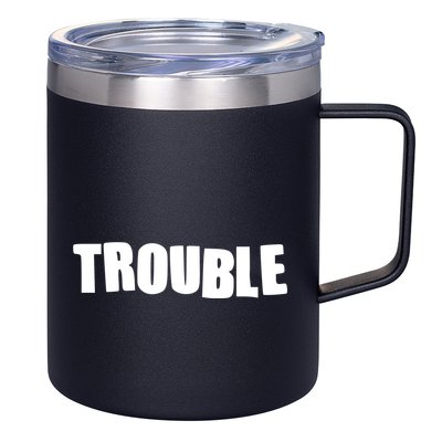 Funny Somebodys Trouble Matching Couple Family Shirts 12oz Stainless Steel Coffee Mug