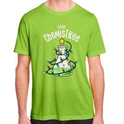 Funny Science Teacher Oh Chemistree Chemistry Christmas Adult ChromaSoft Performance T-Shirt