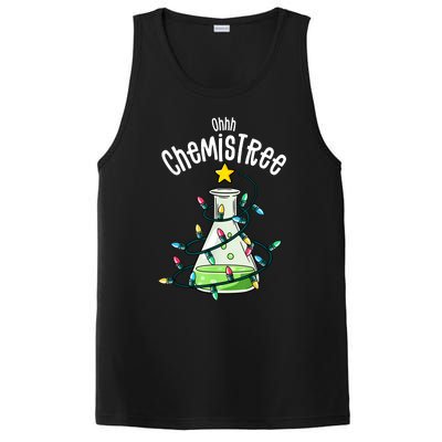 Funny Science Teacher Oh Chemistree Chemistry Christmas PosiCharge Competitor Tank