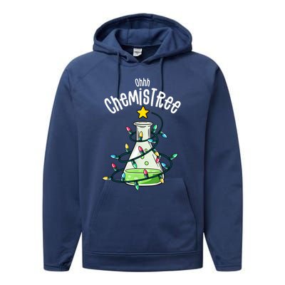 Funny Science Teacher Oh Chemistree Chemistry Christmas Performance Fleece Hoodie