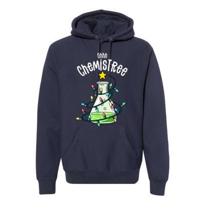 Funny Science Teacher Oh Chemistree Chemistry Christmas Premium Hoodie