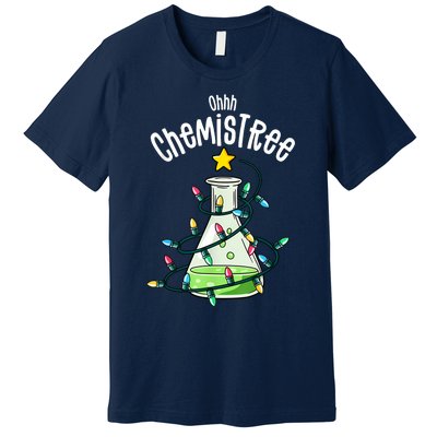 Funny Science Teacher Oh Chemistree Chemistry Christmas Premium T-Shirt