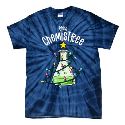 Funny Science Teacher Oh Chemistree Chemistry Christmas Tie-Dye T-Shirt