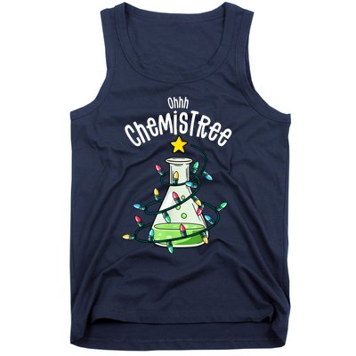 Funny Science Teacher Oh Chemistree Chemistry Christmas Tank Top