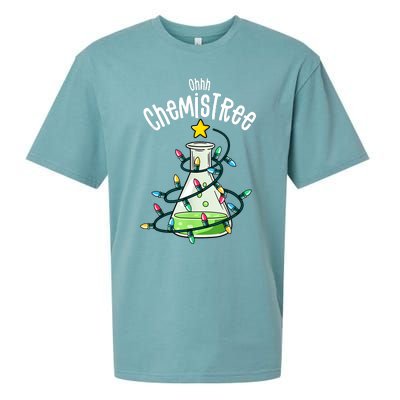 Funny Science Teacher Oh Chemistree Chemistry Christmas Sueded Cloud Jersey T-Shirt