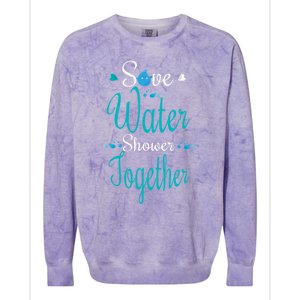 Funny Shower Together Water World Planet Hour Day Earth Gift Colorblast Crewneck Sweatshirt