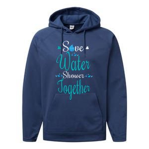 Funny Shower Together Water World Planet Hour Day Earth Gift Performance Fleece Hoodie