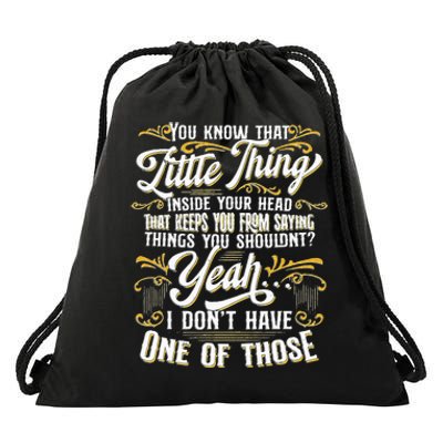 Funny Sarcasm Tee Sarcastic Humor Novelty Sarcasm Drawstring Bag