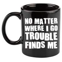 Funny Somebodys Trouble Matching Couple Family Shirts 11oz C Handle Ceramic Mug