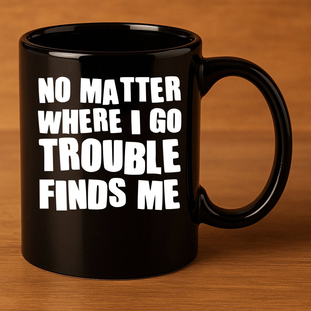 Funny Somebodys Trouble Matching Couple Family Shirts 11oz C Handle Ceramic Mug