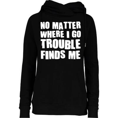 Funny Somebodys Trouble Matching Couple Family Shirts Womens Funnel Neck Pullover Hood