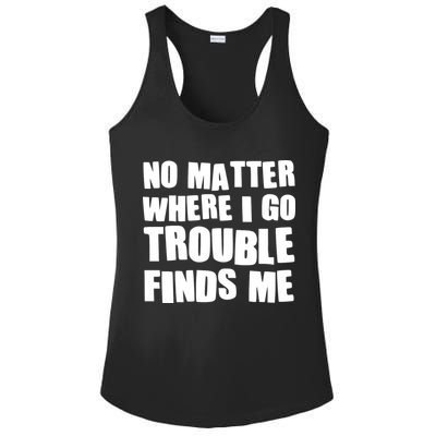 Funny Somebodys Trouble Matching Couple Family Shirts Ladies PosiCharge Competitor Racerback Tank
