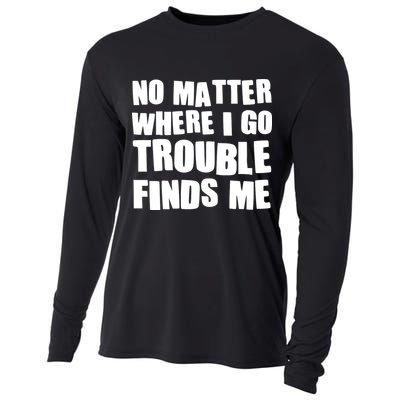 Funny Somebodys Trouble Matching Couple Family Shirts Cooling Performance Long Sleeve Crew