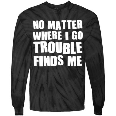Funny Somebodys Trouble Matching Couple Family Shirts Tie-Dye Long Sleeve Shirt
