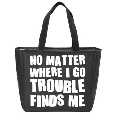 Funny Somebodys Trouble Matching Couple Family Shirts Zip Tote Bag