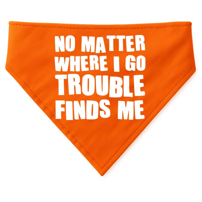 Funny Somebodys Trouble Matching Couple Family Shirts USA-Made Doggie Bandana