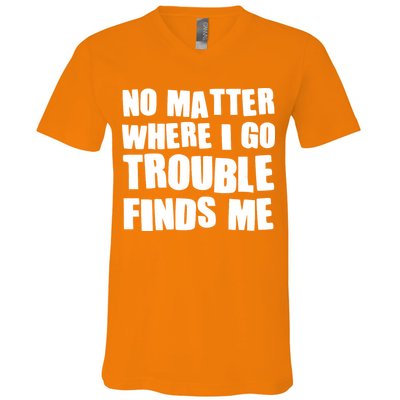 Funny Somebodys Trouble Matching Couple Family Shirts V-Neck T-Shirt