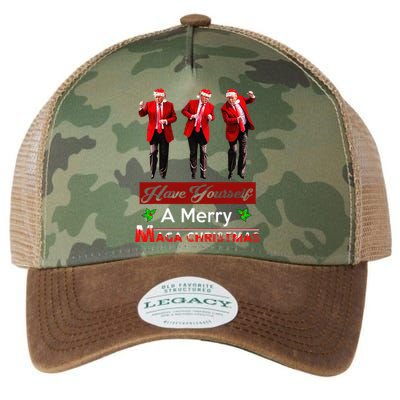 Funny Santa Trump Have Yourself A Merry Maga Christmas Xmas Legacy Tie Dye Trucker Hat