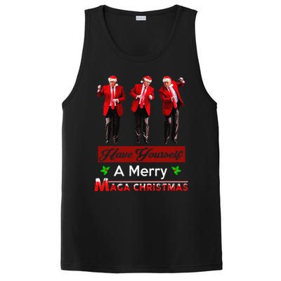 Funny Santa Trump Have Yourself A Merry Maga Christmas Xmas PosiCharge Competitor Tank