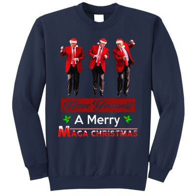 Funny Santa Trump Have Yourself A Merry Maga Christmas Xmas Sweatshirt