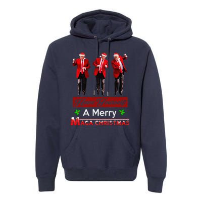 Funny Santa Trump Have Yourself A Merry Maga Christmas Xmas Premium Hoodie