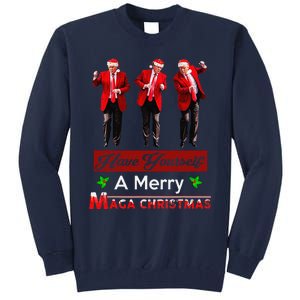 Funny Santa Trump Have Yourself A Merry Maga Christmas Xmas Tall Sweatshirt