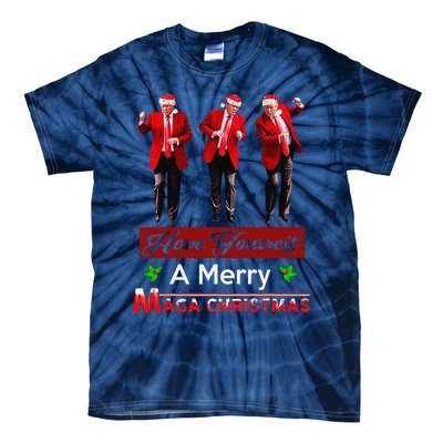 Funny Santa Trump Have Yourself A Merry Maga Christmas Xmas Tie-Dye T-Shirt