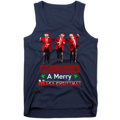 Funny Santa Trump Have Yourself A Merry Maga Christmas Xmas Tank Top