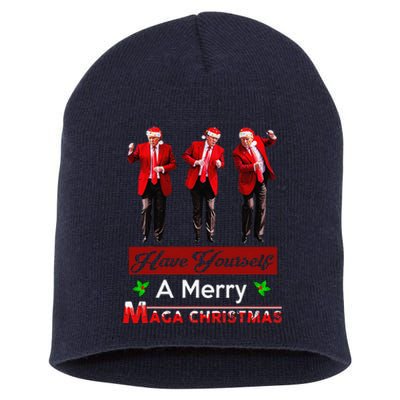 Funny Santa Trump Have Yourself A Merry Maga Christmas Xmas Short Acrylic Beanie