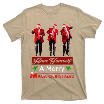 Funny Santa Trump Have Yourself A Merry Maga Christmas Xmas T-Shirt