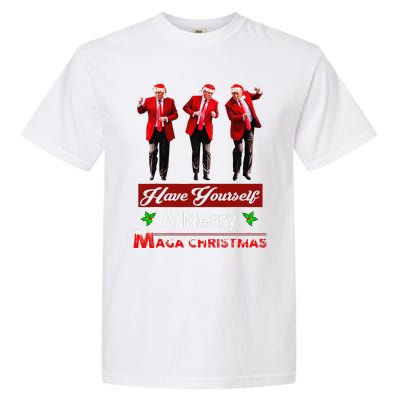 Funny Santa Trump Have Yourself A Merry Maga Christmas Xmas Garment-Dyed Heavyweight T-Shirt