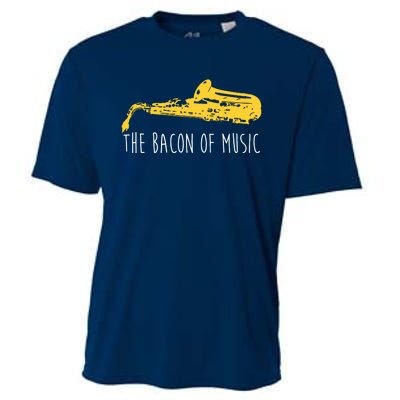 Funny Saxophone The Bacon Of Music Marching Band Sax Player Cooling Performance Crew T-Shirt