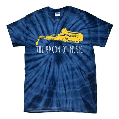 Funny Saxophone The Bacon Of Music Marching Band Sax Player Tie-Dye T-Shirt