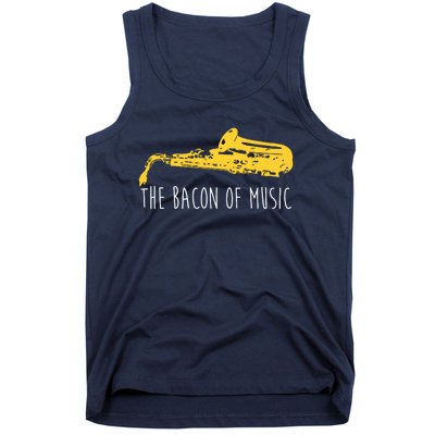 Funny Saxophone The Bacon Of Music Marching Band Sax Player Tank Top