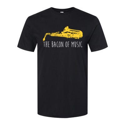 Funny Saxophone The Bacon Of Music Marching Band Sax Player Softstyle CVC T-Shirt