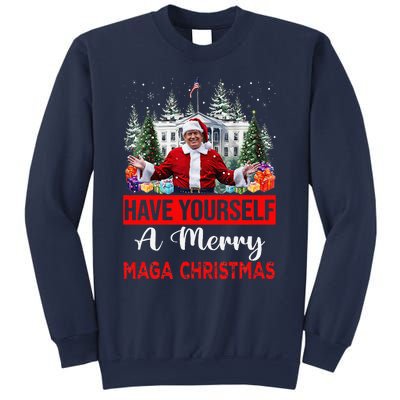 Funny Santa Trump Have Yourself A Merry Maga Christmas Xmas Sweatshirt