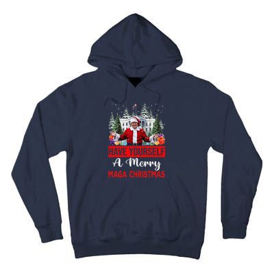 Funny Santa Trump Have Yourself A Merry Maga Christmas Xmas Tall Hoodie