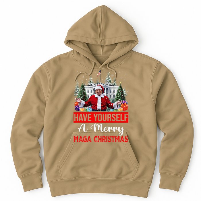 Funny Santa Trump Have Yourself A Merry Maga Christmas Xmas Hoodie