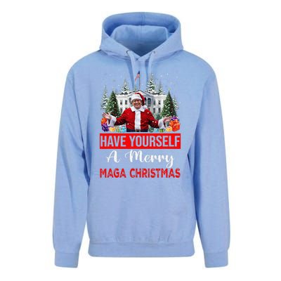 Funny Santa Trump Have Yourself A Merry Maga Christmas Xmas Unisex Surf Hoodie