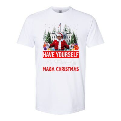 Funny Santa Trump Have Yourself A Merry Maga Christmas Xmas Softstyle CVC T-Shirt