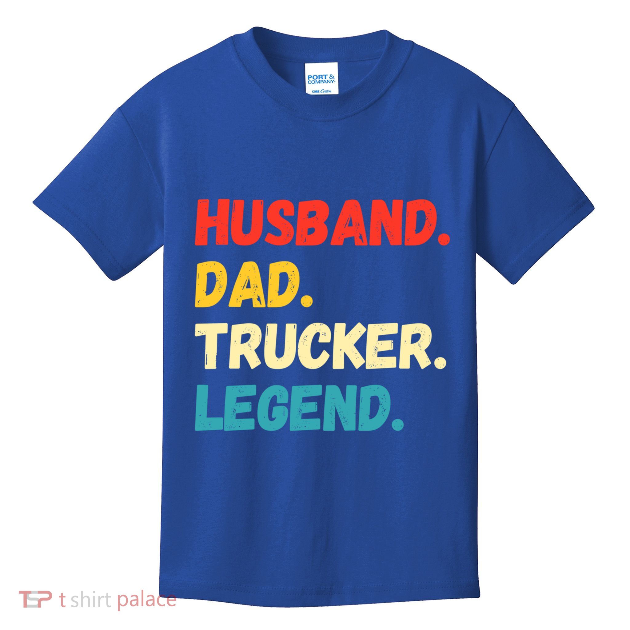 Funny Semi Truck Driver Dad Husband Legend Design Truckers Cool Gift Kids T-Shirt