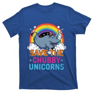 Funny Save The Chubby Unicorn Rhino Rainbow Cute Gift T-Shirt